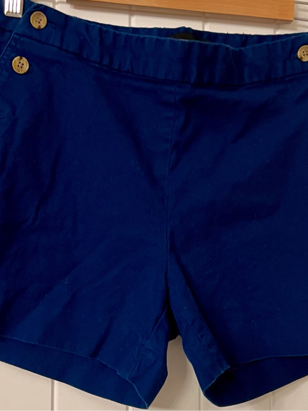Banana Republic Deep Blue Cotton Blend Shorts